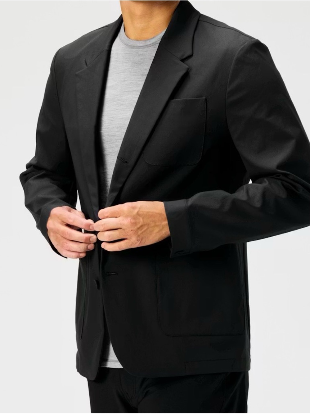 Men's Black Tailored Sport Blazer Size L
